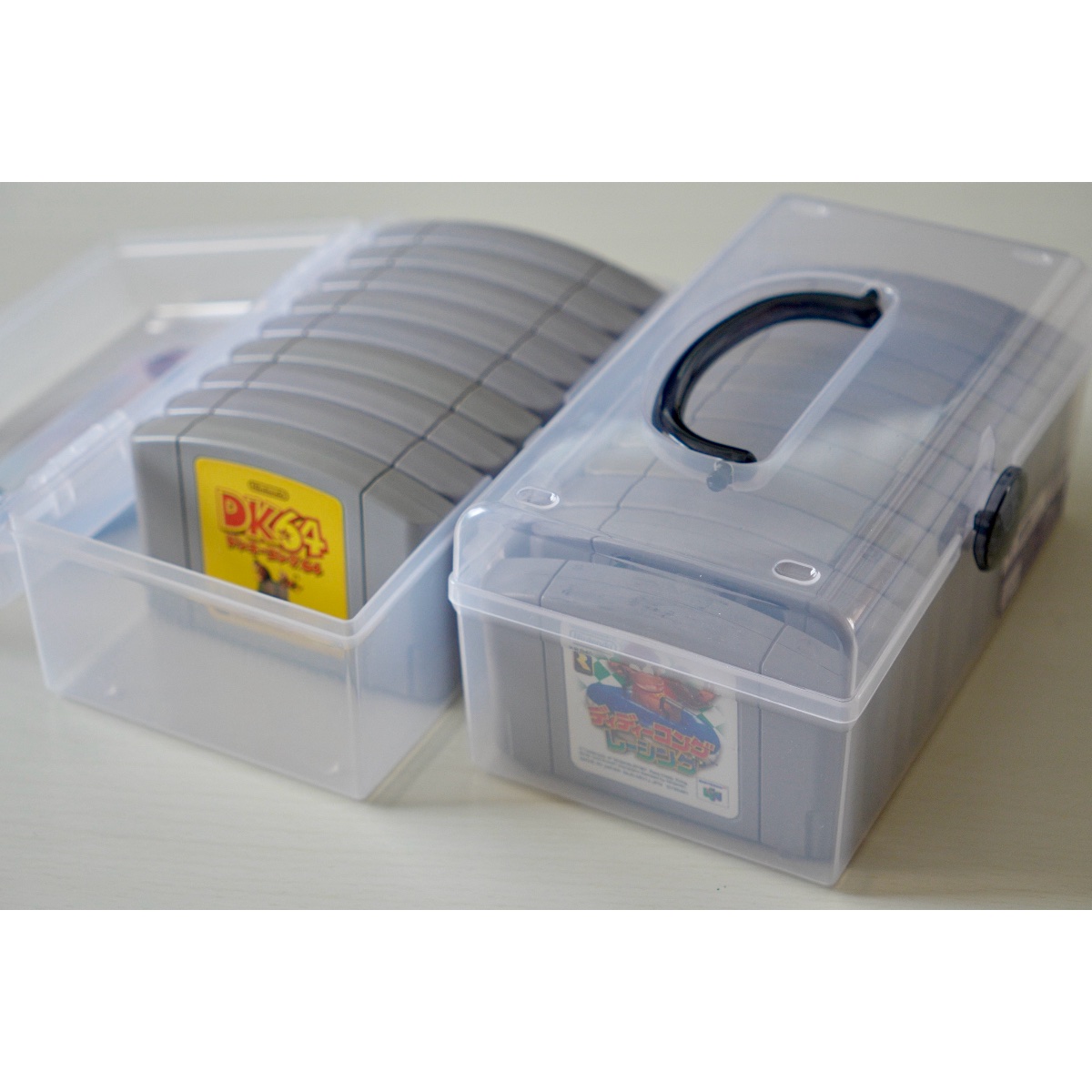 ニンテンドー64 ターミネーターパック　ソフト説明書　収納ボックス 100均ダイソー】64のソフト収納ケースのおすすめはこれ！110円で11本